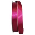 Reliant Ribbon 0.875 in. 100 Yards Single Face Satin Ribbon, Wine 5150-201-05C